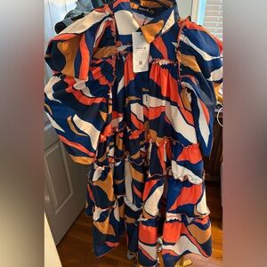 SHEIN X Multicolor Abstract Dress